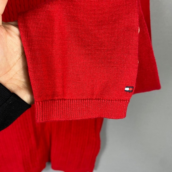 Tommy Hilfiger Womens Cable Knit Crewneck Pullover Sweater Gold Buttons … - Picture 4 of 8